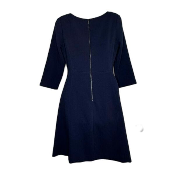 VINCE CAMUTO NAVY BLUE KNIT DRESS BACK ZIPPER SIZE 8 WITH POCKETS - Picture 10 of 11